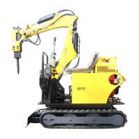 Chinese 0.8ton operating weight small excavator with breaker hammer