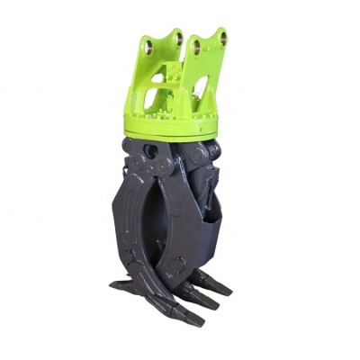 Excavator mounted steel grab scrap grabber used for recycling