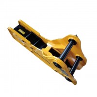 Hydraulic rock breaker hammer equipped for backhoe attachment